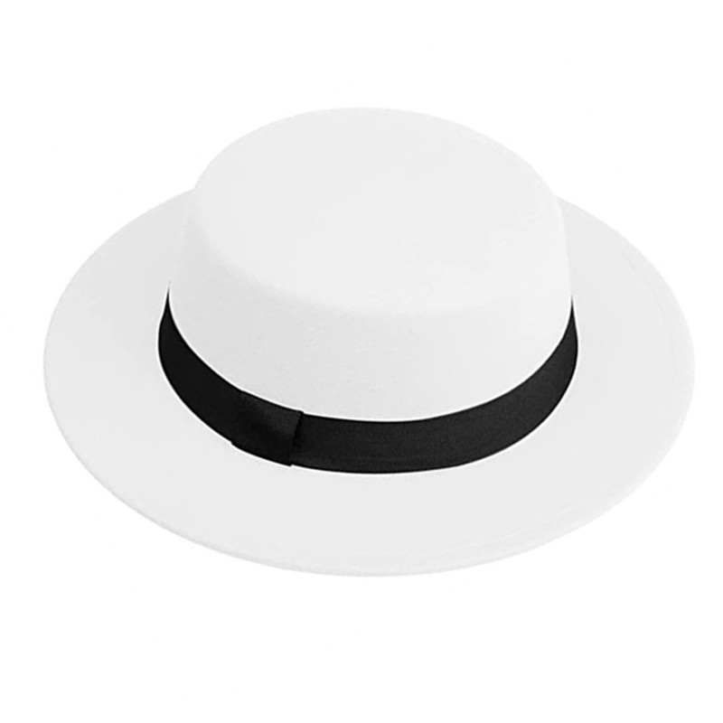 Fedora Hat Wool - Мужская и женская белая фетровая шляпа-федора