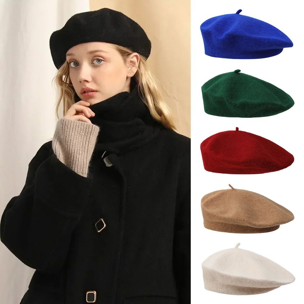 Модные теплые зимние шерстяные – обзор и цена Beret French Wool